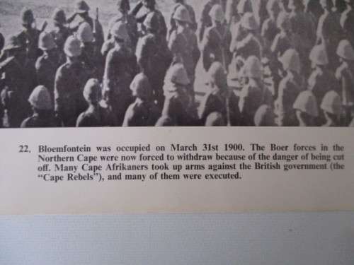 VINTAGE PRINT / POSTER - BOER FORCES IN THE NORTHERN CAPE 1900 -  39cm x  31cm