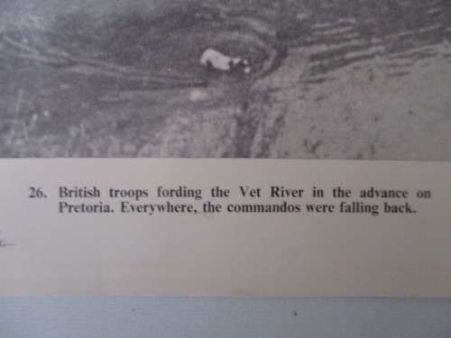 VINTAGE / POSTER / PRINT - BRITISH TROOPS FORDING THE VET RIVER - TIME OF THE BOER WAR  39 CM