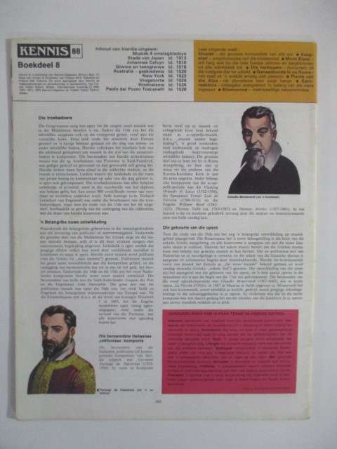 VINTAGE KENNIS ENSIKLOPEDIE IN KLEUR - NO. 88 - 1960`S - 1970`S