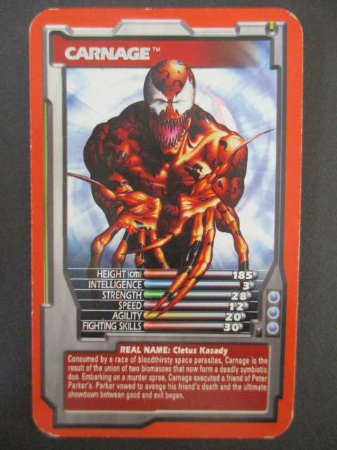TRUMPS MARVEL / DC  TRADING CARDS 2005 - CARNAGE