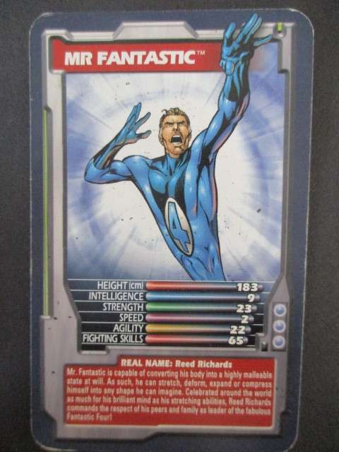 TRUMPS DC / MARVEL TRADING CARDS 2002 - MR FANTASTIC