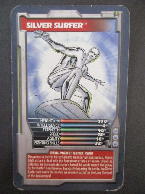 TRUMPS DC / MARVEL  TRADING CARD 2002 - SILVER SURFER