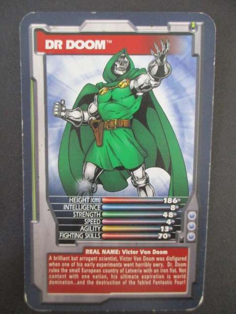 TRUMPS DC / MARVEL TRADING CARDS -  2002   -  DR. DOOM
