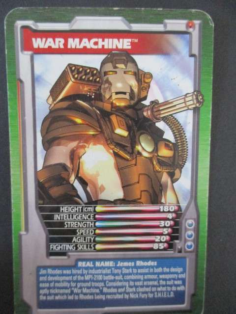 TRUMPS DC / MARVEL TRADING CARDS 2003 - WAR MACHINE