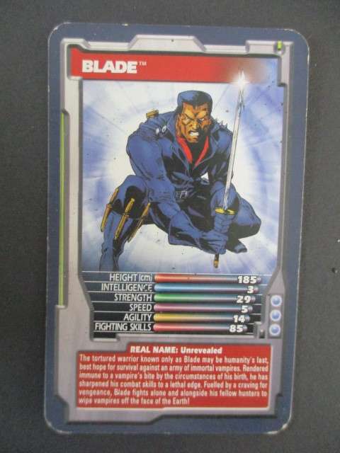 TRUMPS DC/ MARVEL TRADING CARDS  - 2002 BLADE