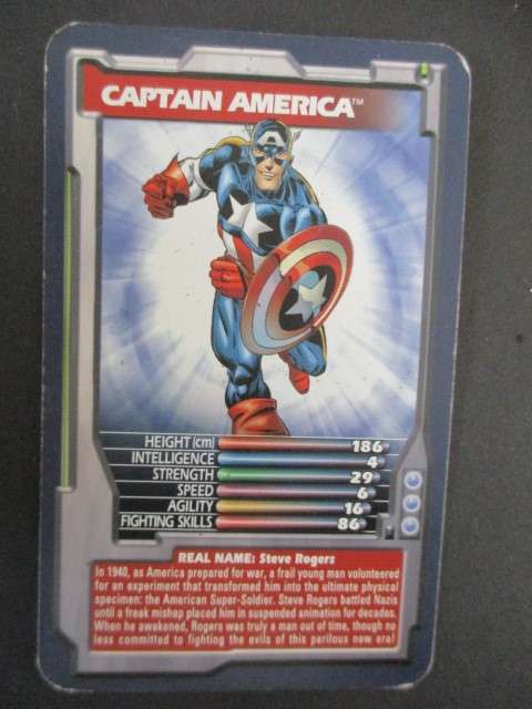 TRUMPS DC / MARVEL TRADING CARD 2002 - CAPTAIN AMERICA