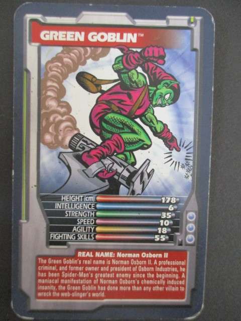 TRUMPS DC / MARVEL TRADING CARD 2002 -  GREEN GOBLIN