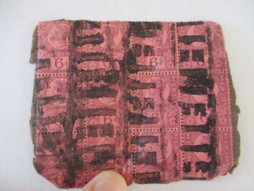 GREAT BRITAIN - BLOCK OF QUEEN VICTORIA 6D CANCELLED STAMPS USED  MOUNTED