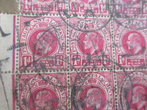 SOUTH AFRICA  - NATAL STAMPS BLOCK USED MOUNTED RARE