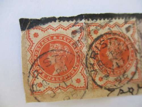 LOT OF 4 USED MOUNTED QUEEN VICTORIA STAMPS