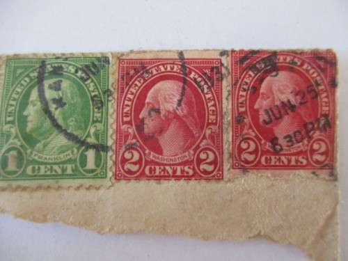 AMERICA 3 USED GEORGE WASHINGTON STAMPS