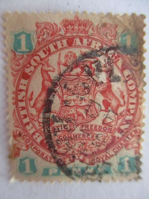 SOUTH AFRICA - BRITISH SOUTH AFRICA 1 PENNY USED  STAMP