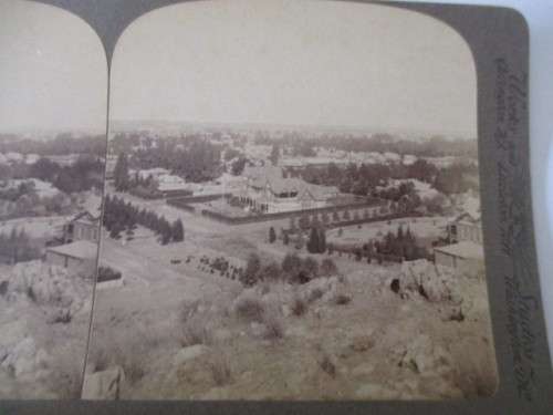 BOER WAR - STEREO SCOPE CARD - JOHANNESBURG LOOKING SOUTHWEST FROM