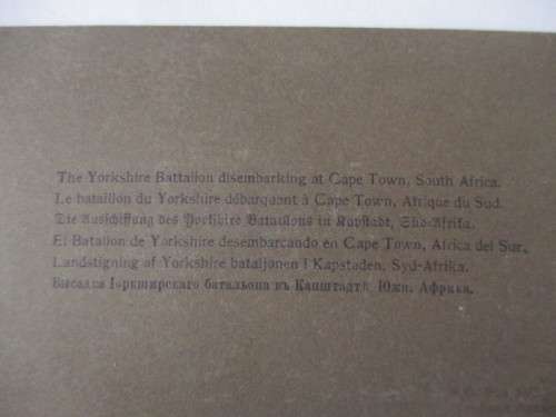 BOER WAR - STEREO SCOPE CARD - THE YORKSHIRE BATTALION