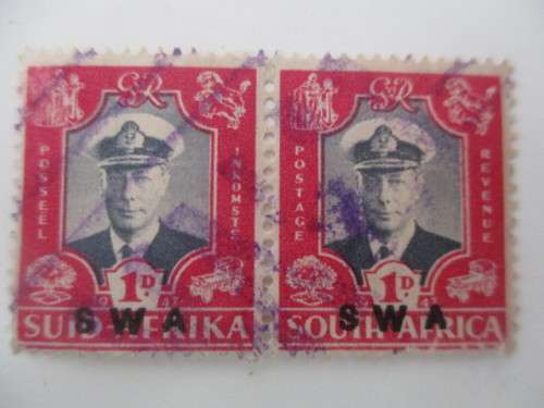 SOUTH AFRICA  - USED MOUNTED  4 USED PRINTED OVER S.W.A.