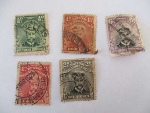 SOUTHERN RHODESIA  LOT OF 5  USED STAMPS