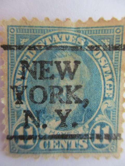AMERICA - HAYES PRINTED OVER USED STAMP