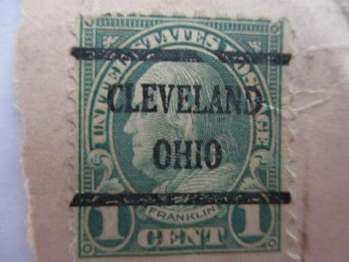 AMERICA  FRANKLIN STAMP MOUNTED