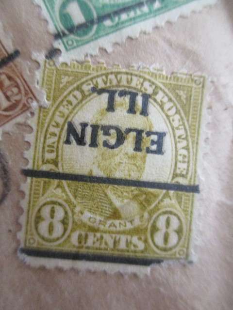AMERICA 3 USED MOUNTED STAMPS WITH OVER PRINTS