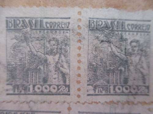 BRAZIL BLOCK OF 1940 USED MOUNTED STAMPS
