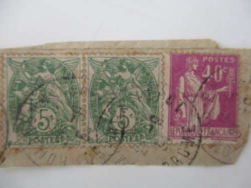 FRANCE USED 2 LIBERTY EQUALITY 1900 USED MOUNTED STAMPS