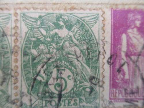 FRANCE USED 2 LIBERTY EQUALITY 1900 USED MOUNTED STAMPS