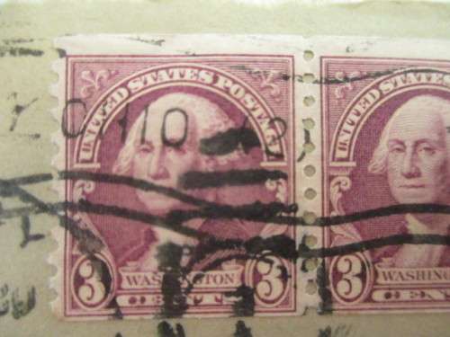 AMERICA GEORGE WASHINGTON 3c  USED MOUNTED 3 STAMPS