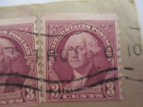 AMERICA GEORGE WASHINGTON 3c  USED MOUNTED 3 STAMPS