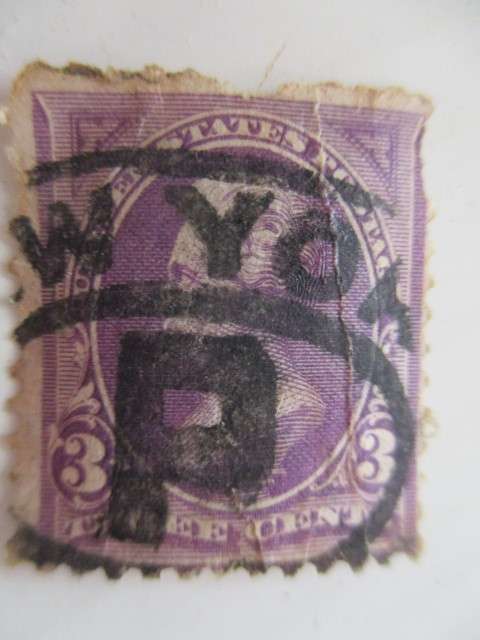 AMERICA  - USED OVER PRINTED STAMP