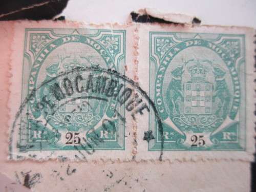 MOZAMBIQUE PORTUGESE  USED PAIR OF STAMPS