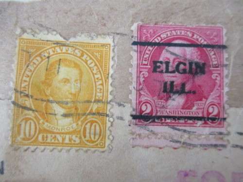 AMERICA TWO USED MOUNTED STAMPS