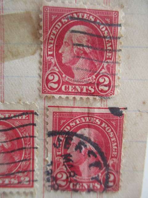 AMERICA  3 MOUNTED GEORGE WASHINGTON STAMPS 2 CENTS
