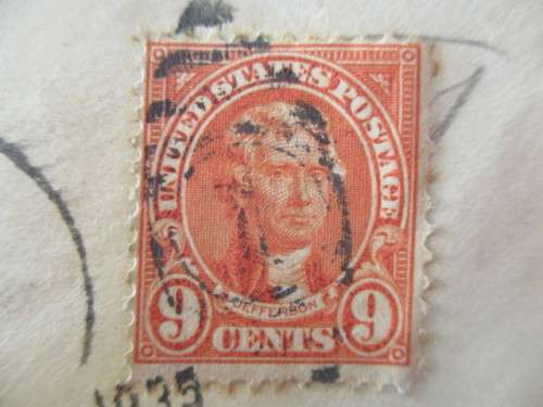 AMERICA - USED JEFFERSON 9 CENTS STAMP