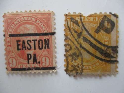 AMERICA  USED JEFFERSON AND MONROE TWO USED STAMPS