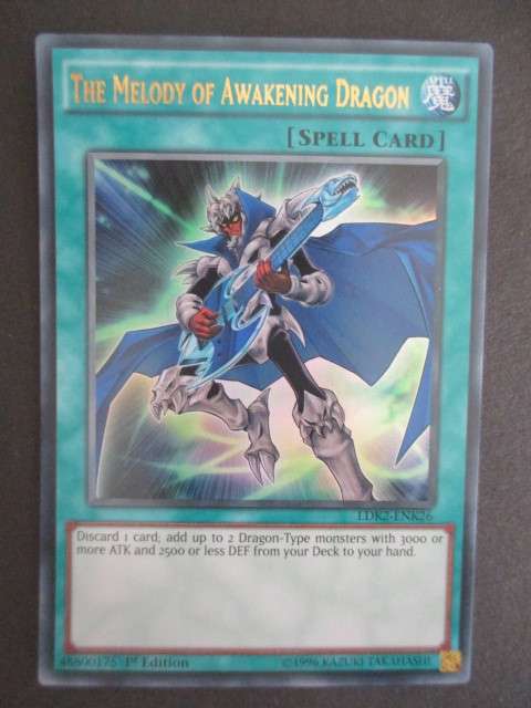 YU-GI-OH TRADING CARD  THE MELODY OF AWAKENING DRAGON - HOLOGRAPHIC CARD