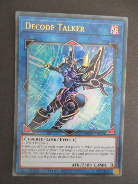 YU-GI-OH TRADING CARD - DECODE TALKER - HOLOGRAPHIC CARD