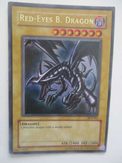 YU-GI-OH TRADING CARD - RED-EYES B. DRAGON  - FOIL CARD / SHINY CARD