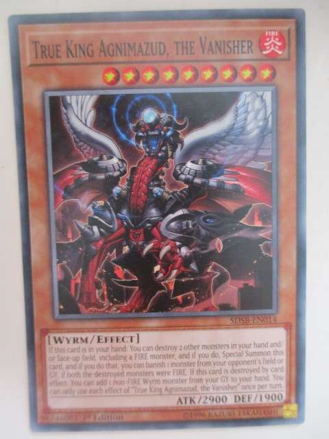 YU-GI-OH TRADING CARD -  TRUE  KING AGNIMAZUD THE VANISHER