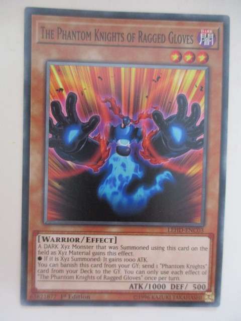 YU-GI-OH TRADING CARD - THE PHANTOM KNIGHTS OF RAGGED GLOVES