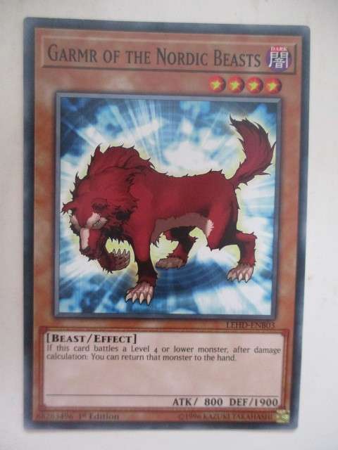 YU-GI-OH TRADING CARD - GARMR OF THE NORDIC BEASTS