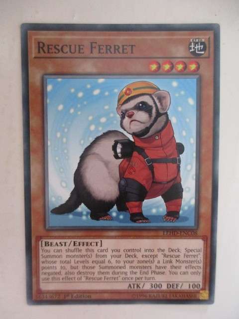 YU-GI-OH TRADING CARD - RESCUE FERRET