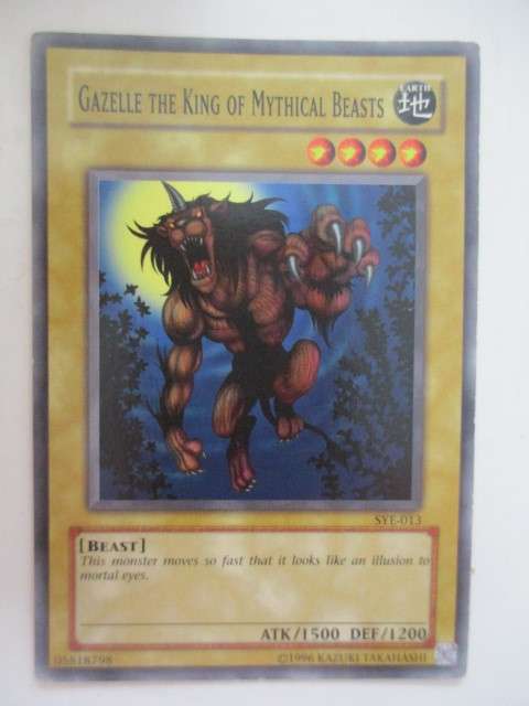 YU-GI-OH TRADING CARD - GAZELLE THE KING OF MYTHICAL BEASTS