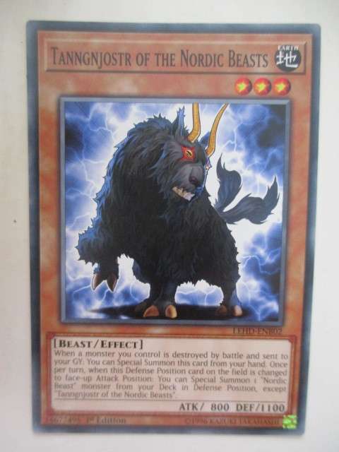 YU-GI-OH TRADING CARD - TANNGNJOSTR OF THE NORDIC BEASTS