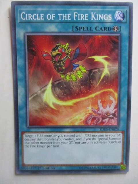 YU-GI-OH TRADING CARD - CIRCLE OF THE FIRE KINGS
