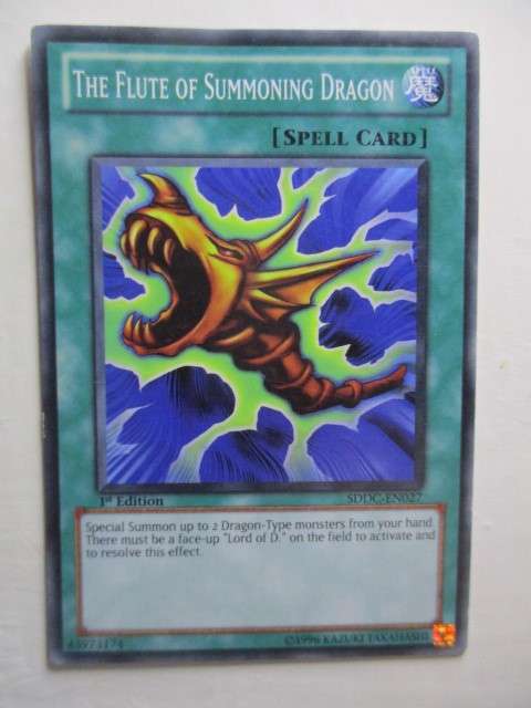 YU-GI-OH TRADING CARD - THE FLUTE OF SUMMONING DRAGON