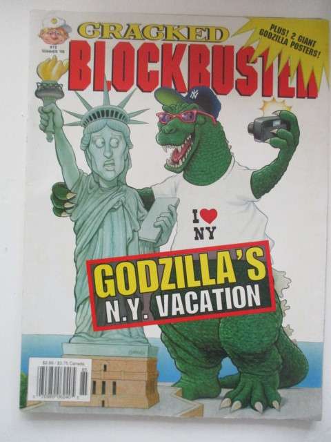CRACKED BLOCKBUSTER NO. 12  -  1998 - GODZILLAS N.Y. VACATION