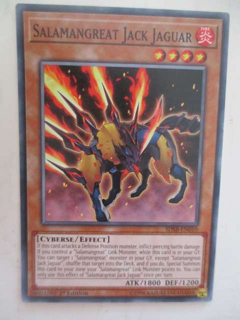 YU-GI-OH TRADING CARD  SALAMANGREAT JACK JAGUAR