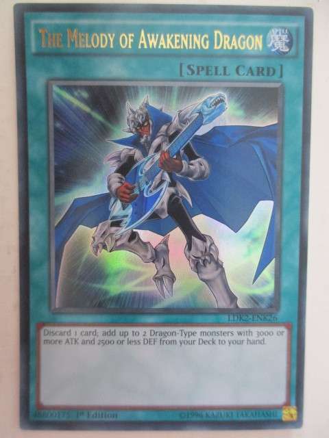 YU-GI-OH TRADING CARD - THE MELODY OF AWAKENING  - THE MELODY OF AWAKENING DRAGON - FOIL CARD  SHINY