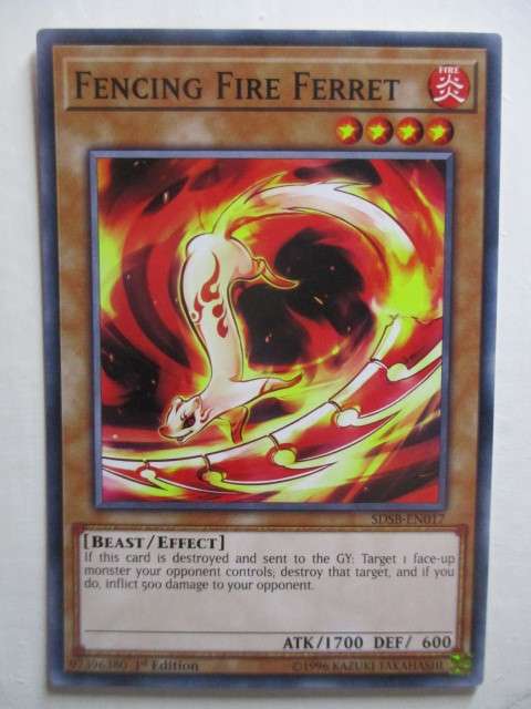 YU-GI-OH TRADING CARD -  FENCING FIRE FERRET