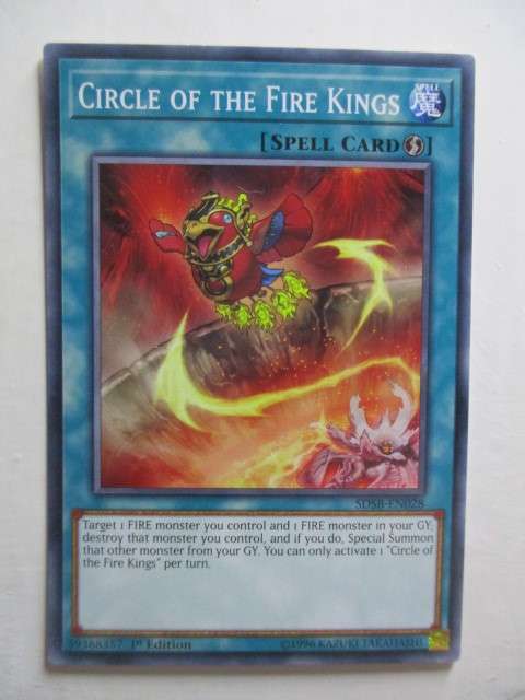 YU-GI-OH TRADING CARD - CIRCLE OF THE FIRE KINGS